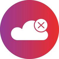 Vector Design Cloud Delete Icon Style