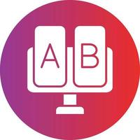 Vector Design AB Testing Icon Style