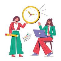 Trendy Project Deadline vector