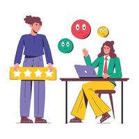 Trendy Performance Review vector