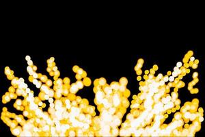 abstract bokeh background of golden light burst made from bokeh motion. photo