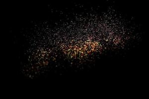 background of abstract glitter lights. gold and black. de focused photo