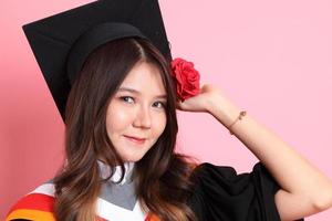 Girl with Graduation Gown photo