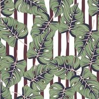 Stylized tropical pattern, palm leaves floral background. Abstract exotic plant seamless pattern. Botanical leaf wallpaper. vector