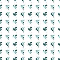 Simple branches with leaves seamless pattern. Organic endless background. Decorative forest leaf endless wallpaper. vector