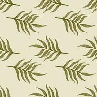 Fern leaf wallpaper. Abstract exotic plant seamless pattern. Tropical palm leaves pattern. Botanical texture. vector