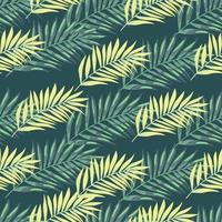 Abstract exotic plant seamless pattern. Tropical palm leaves pattern. Fern leaf wallpaper. Botanical texture. Floral background. vector