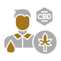 Cbd Oil Users Vector Icon Style