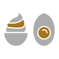 muy condimentado huevos vector icono estilo