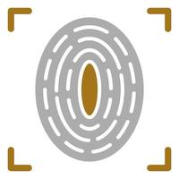 Fingerprint Scan Vector Icon Style