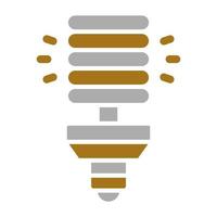 Fluorescent Lamp Vector Icon Style