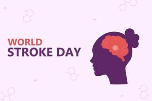 World stroke day background in flat style. Make May Purple vector