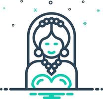 mix icon for bridal vector