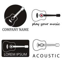 Guitar stylized icon vector. vector