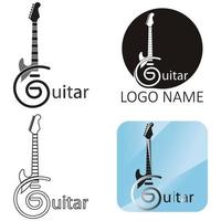 guitarra estilizado icono vector. vector