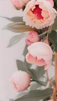 estético bohemio rosado peones en beige antecedentes foto