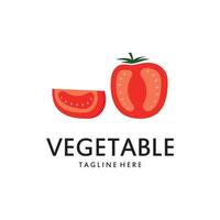 Fresh Tomato Logo Template Vector Illustration