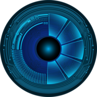 recorte de ojo de tecnología moderna png