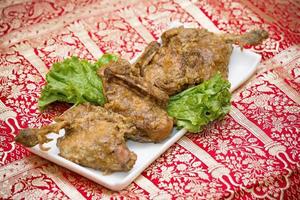 Nawabi food, Chicken Roast with gravy. This types of food are too flavourful and delicious. photo