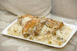 Nawabi Chicken Biryani with Premium Quality perfuemed rice. photo