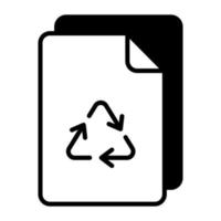 An amazing vector design of paper recycling in modern style, premium icon