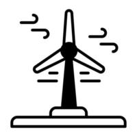 Creatively designed vector of wind turbine in trendy style, premium icon of wind turbine