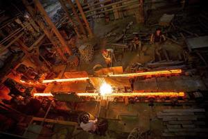 Workers are working inside a Steel Mill, Demra, Dhaka, Bangladesh. photo