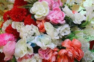 Multi color Hand made paper flower, Wedding decoration and colorful wedding stage in Bangladesh. photo