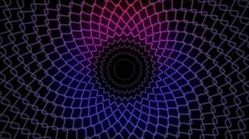 abstrakt neon virvla runt mönster i rörelse video