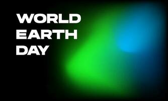 World earth day with beautiful gradation green and blue background. Vector illustration