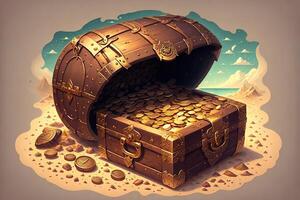 Treasure chest high quality illustration by photo