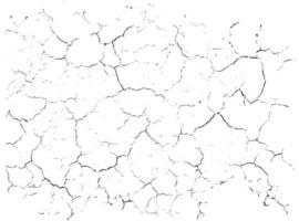 Natural cracks background. Vector overlay texture of cracked surface. One color graphic resource.