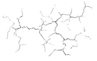 Natural cracks background. Vector overlay texture of cracked surface. One color graphic resource.