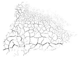 Natural cracks background. Vector overlay texture of cracked surface. One color graphic resource.