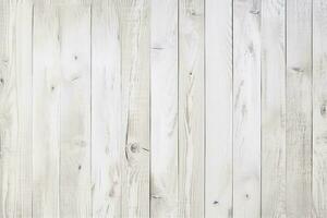 Top down view of white wooden plank panel Textured background photo