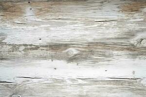 Top down view of white wooden plank panel Textured background photo