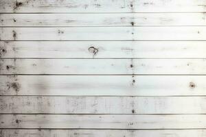 Top down view of white wooden plank panel Textured background photo