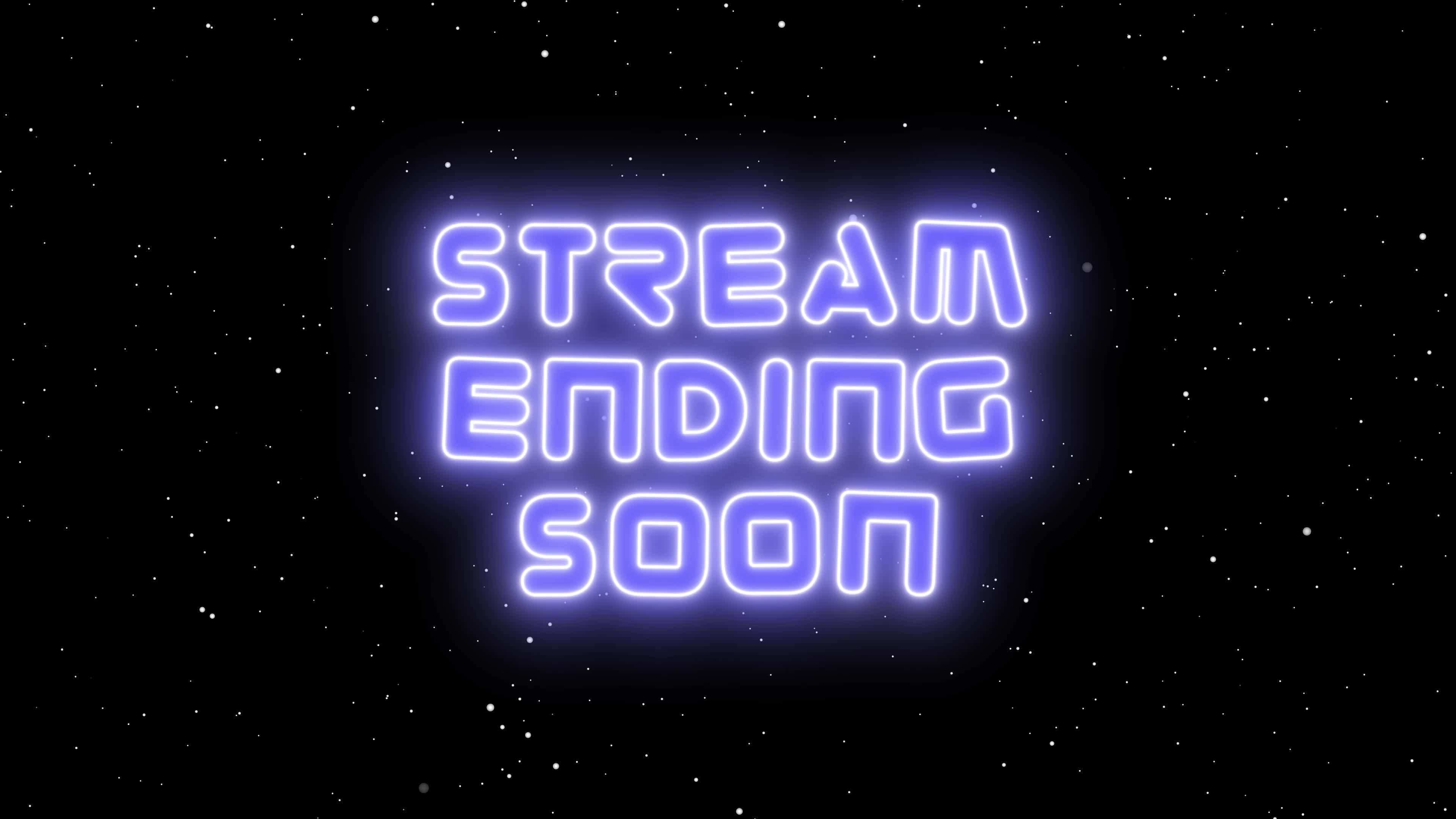 Stream ending soon glow animation text 22514901 stock video at vecteezy