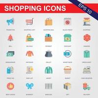 color icons set for retail, grocery, restaurant food delivery concept. Flat outline cartoon vector illustration template design concepts isolated on white background for website, landing page web page