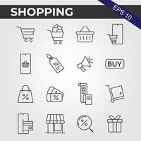 color icons set for retail, grocery, restaurant food delivery concept. Flat outline cartoon vector illustration template design concepts isolated on white background for website, landing page web page