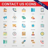 25 colorful Contact us line icons set vector illustration. editable stroke