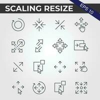 dieciséis sencillo conjunto de escalada relacionado vector línea iconos contiene tal íconos como aumentar, disminuir, redimensionar y más. editable carrera