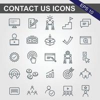 16 Set of simple Contact us icons for web and mobile app. Social Media network icon call us email mobile signs. Customer service. Contact support sign and symbols vector