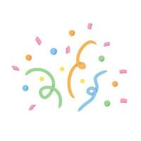 confetti, party. Illustration for printing, backgrounds, covers and packaging. Image can be used for greeting cards, posters, stickers and textile. Isolated on white background. vector