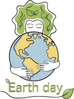 Earth day, save planet vector