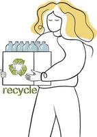 reciclar, reutilizar, salvar planeta vector