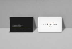 Mockup of simple and elegant business cards psd