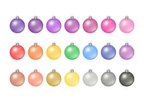 conjunto de vistoso Navidad pelotas. vector