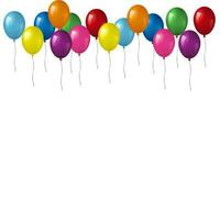 Background with balloons. vector