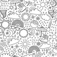 Seamless pattern with weather items. vector